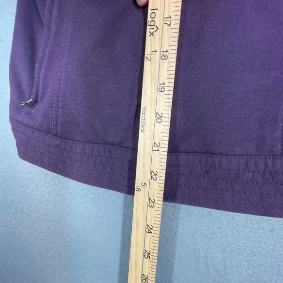 Kut from the Kloth Purple Ruffle Front Zip Jacket Women Small K32097 - Picture 8 of 10